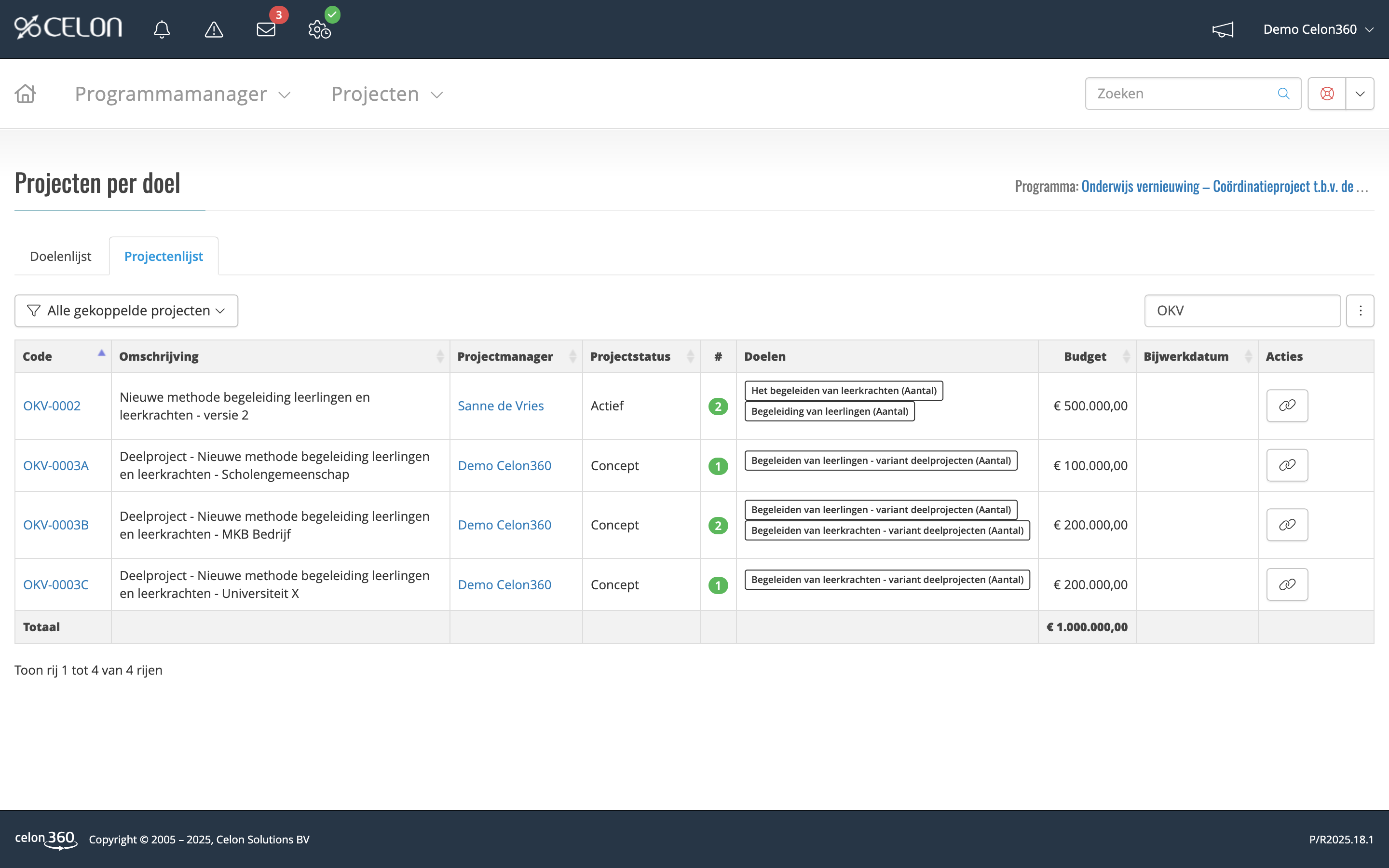 programmamanager-projectenlijst